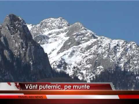 Vânt puternic, pe munte