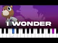 Kanye West - I Wonder (piano tutorial)