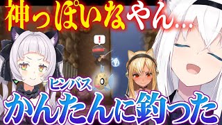 紫咲シオンの絶望ヒンバス耐久…?と、その豪運を知った色違い耐久中の2人の反応【白上フブキ/不知火フレア/ダイパリメイク/ホロライブ切り抜き】