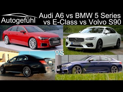 Audi A6 vs BMW 5-Series vs Mercedes E-Class vs Volvo S90 Comparison