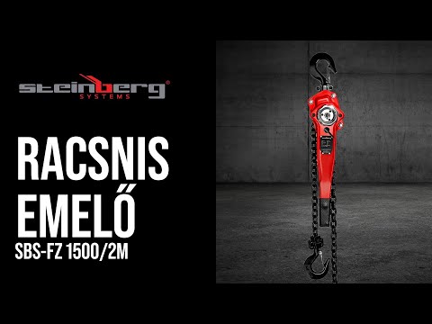 Videó - Racsnis emelő - 1.500 kg - 2 m
