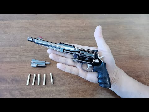 Mini Smith & Wesson M500 Magnum with Bullets Unboxing 2022 - Miniature Toy Gun in 1:2 Scale
