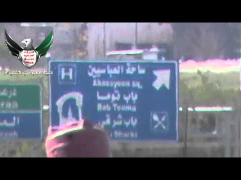 تقرير مرئي عن استهداف كتيبة حمزة سيد الشهداء التابعة للواء المغاوير بالقنابل محلية صنع مواقع قوات النظام في الغوطة الشرقية