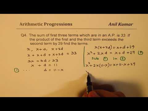 Arithmetic Progression IB Grade 10 MCR3U Video