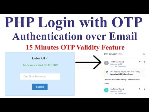 PHP Login with OTP Authentication over Email | 15 Minutes OTP Validity Feature 