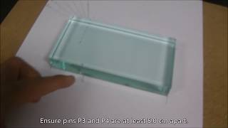 Physics Practical - Refractive index of glass bloc