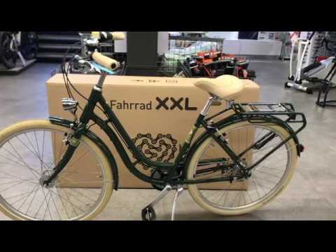 Fahrrad XXL Unboxing - HERCULES Viverty R7 dunkelgrün