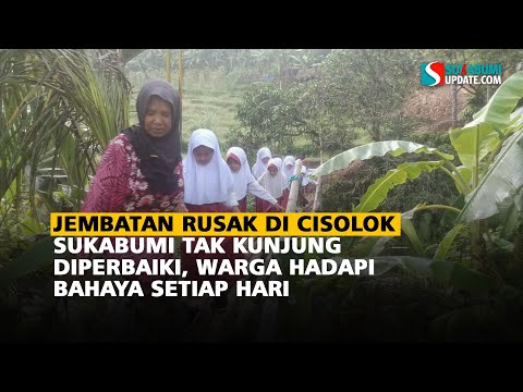 Jembatan Rusak Di Cisolok Sukabumi Tak Kunjung Diperbaiki, Warga Hadapi Bahaya Setiap Hari