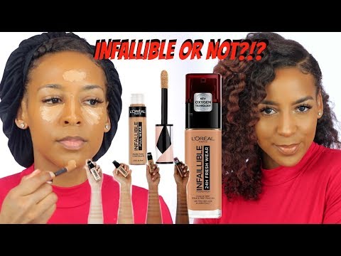 L'OREAL INFALLIBLE FRESH WEAR FOUNDATION + CONCEALER | DEMO + REVIEW