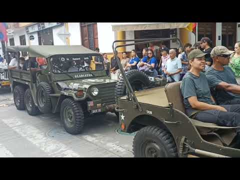 Desfile De Autos Antiguos En Bolívar, Antioquia, Colombia