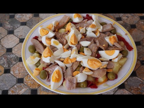 Ensaladilla de patatas y pimientos asados