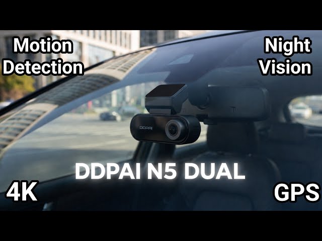 بكج داش كام DDPAI N5 كاميرا امامية بدقة 4K HDR UHD وخلفية بدقة FHD + ذاكرة 128 + راوتر + فيوزات + تركيب