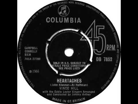 UK New Entry 1966 (80) Vince Hill - Heartaches