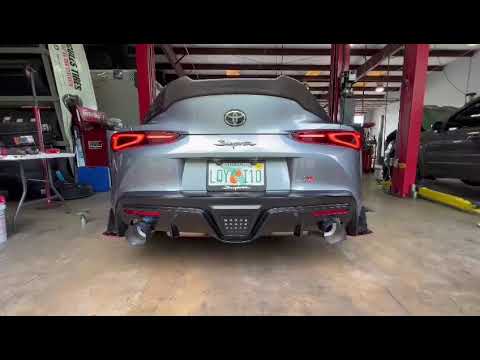 Tomei 2020 Toyota Supra GR Ti Full Titanium Muffler Kit Type-D Dual Exit Exhaust (Stock Downpipe)