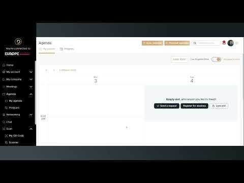 4. Organising Your DELIVER Europe Agenda in the Web App