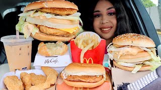 MCDONALDS MUKBANG! (Chicken Big Mac, Nuggets, McChicken, Cheese Danish, Fries, Pumpkin Coffee)