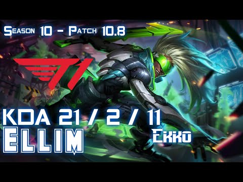 T1 Ellim EKKO vs KARTHUS Jungle - Patch 10.8 KR Ranked