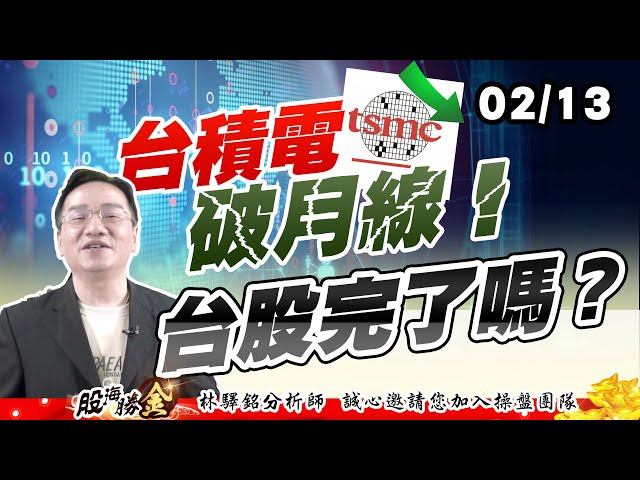 台積電破月線！台股完了嗎？ 20250213｜林驛銘 分析師｜股海勝金