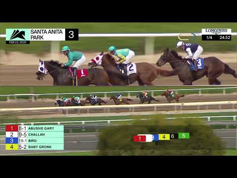 Unbroken Star wins Race 3 on Sunday, February 23, 2020 at Santa Anita Park.