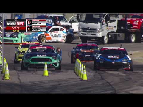 フォーミュラ・ドリフト ダラス（テキサス）第6戦トップ32の追走ドリフトトーナメントの無料ライブ配信動画（PRO）
