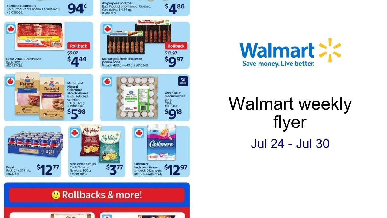 Walmart weekly flyer Jul 24 - Jul 30