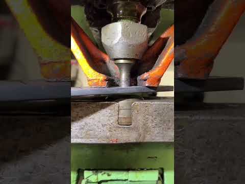 Why drill when you can punch? #make #maker #ironworker #handmade #steel #metalshop #welding