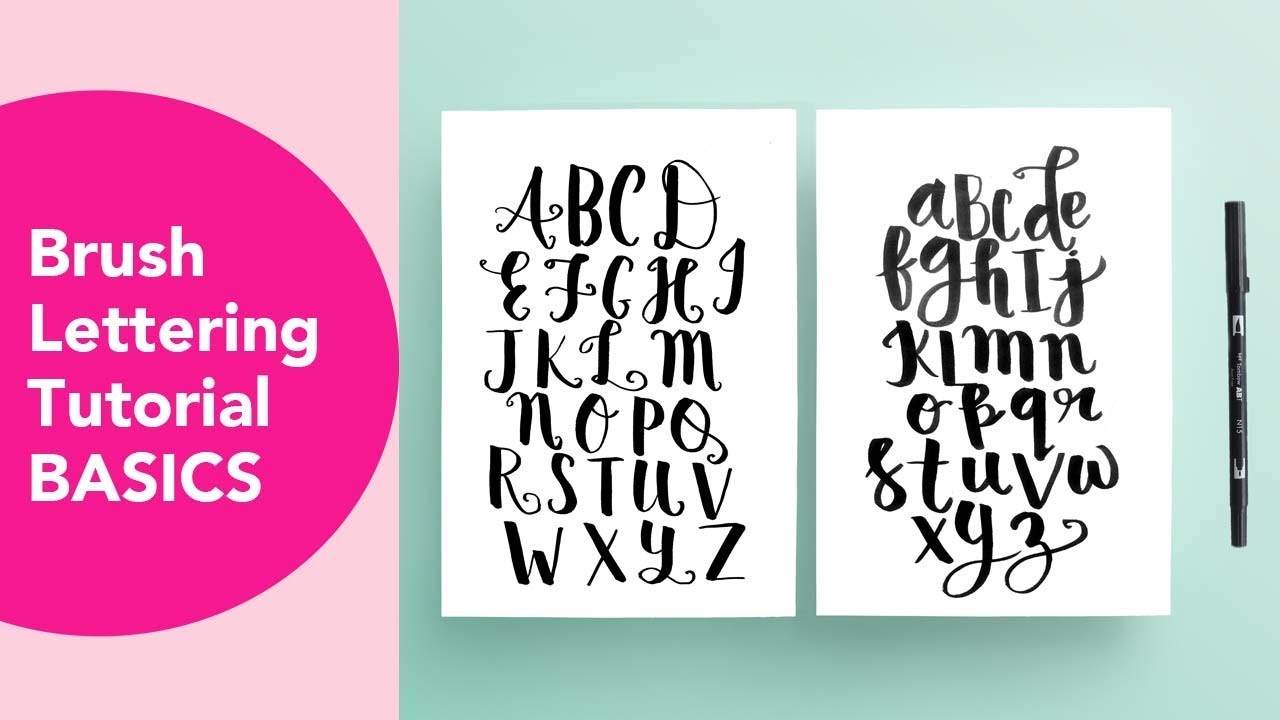 Brush lettering basics with FREE printables!