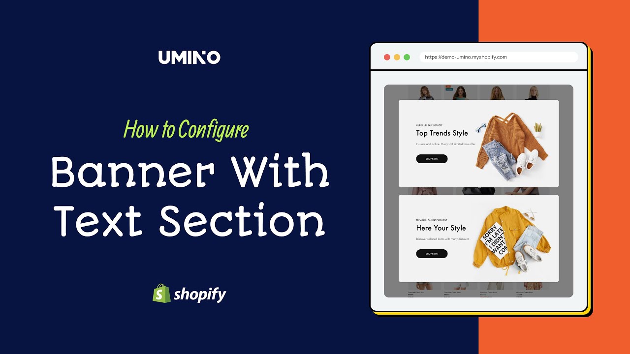 Configure Banner with text section