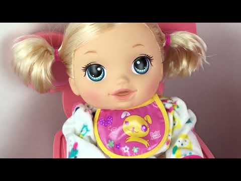 Crawling Baby Alive Go Bye-Bye Doll Morning Routine Feeding and Diaper Change Video