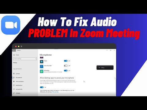 How To Solve Zoom Meeting Audio Problem (Pc/Laptop/Computer)