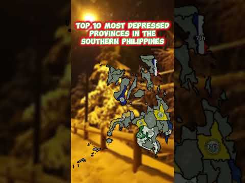 Top 10 Most Depressed Provinces in the Southern Philippines (VisMin) #Mapping #Shorts #Phonk