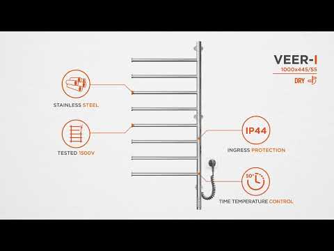 Электрический полотенцесушитель Mario Веер-I TR 2.3.0409.11.P (4820111355624, 1000x445, с таймером)