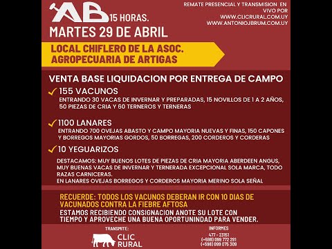 29/4/2025 - Local Chiflero - Artigas - Feria Mensual - Antonio J Brum