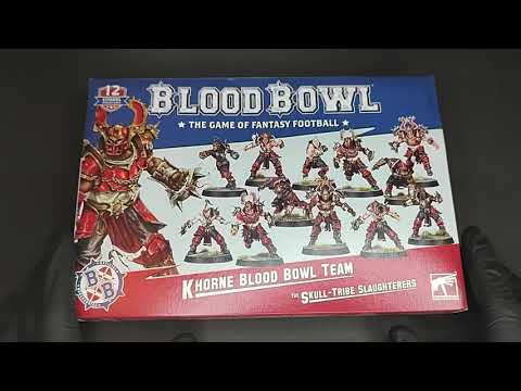 Unboxing and Build Blood Bowl Khorne Team and Booster Pack Games Workshop