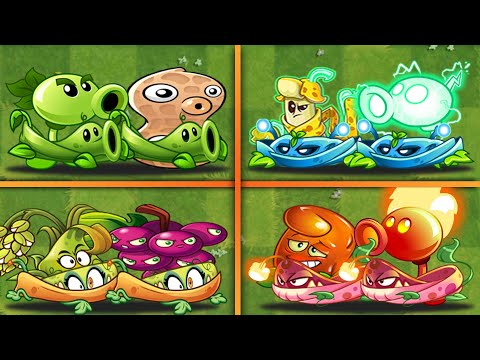 4 Team Vine + Random Plants Battles - Who Will Win? - PvZ 2 Team Plants vs Team Plants