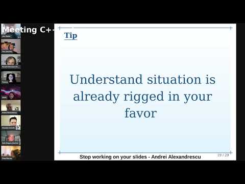 Stop working on your slides - Andrei Alexandrescu