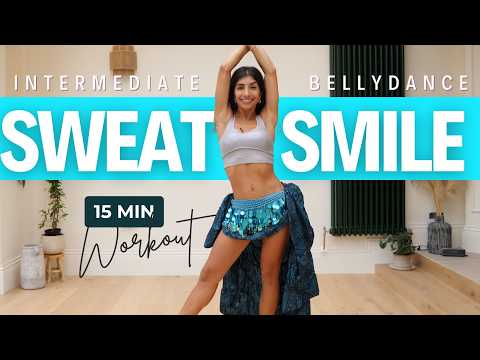 15 MIN DE SUDOR Y SONRISA | Cardio de danza del vientre de nivel intermedio