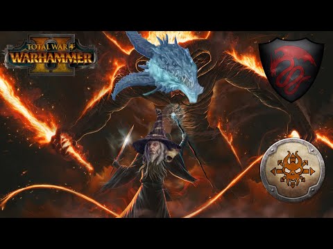 Heinrich Cackles at a Frost Wyrm | Vampire Counts vs Norsca  - Total War: Warhammer 2