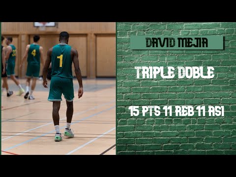 David Mejia 15pts 11reb 11asi vs Åkersberga Basket 23/24 season