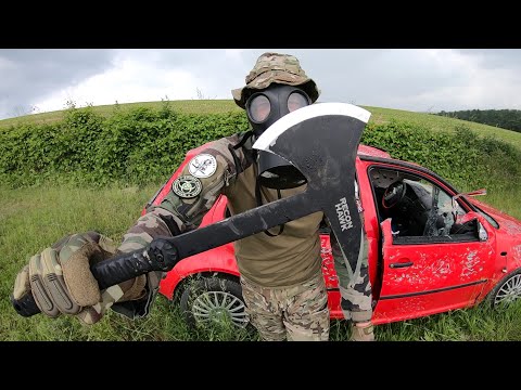 COLD STEEL RECON HAWK - 65Mn CARBON STEEL - DESTRUCTION TEST - UNTIL IT BREAKS @csknives GSM MODEL