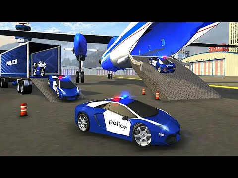 Transporting Police Vehicles In Cargo Plane- Police Transporter Games - Gameplays