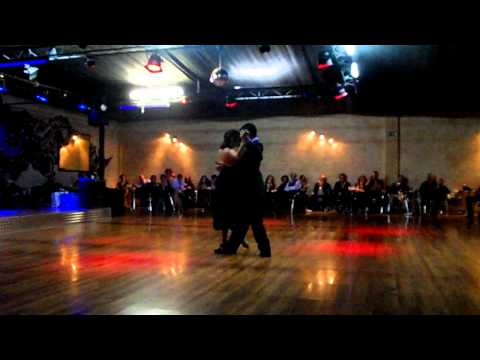  Maria Ines Bogado  and  Sebastian Jimenez  are  dancing  to  the  tango  "  Paciencia  "