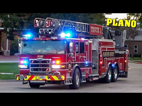 [EVERYONE GOES] - PLANO Fire Station 1 | FULL HOUSE Response: Medic 1, Engine 1 & Truck 1 for a MVA!