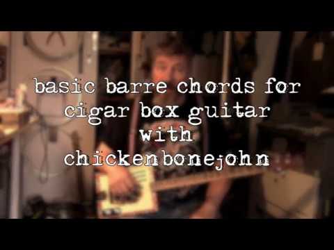 Barre chords for cigar box guitar