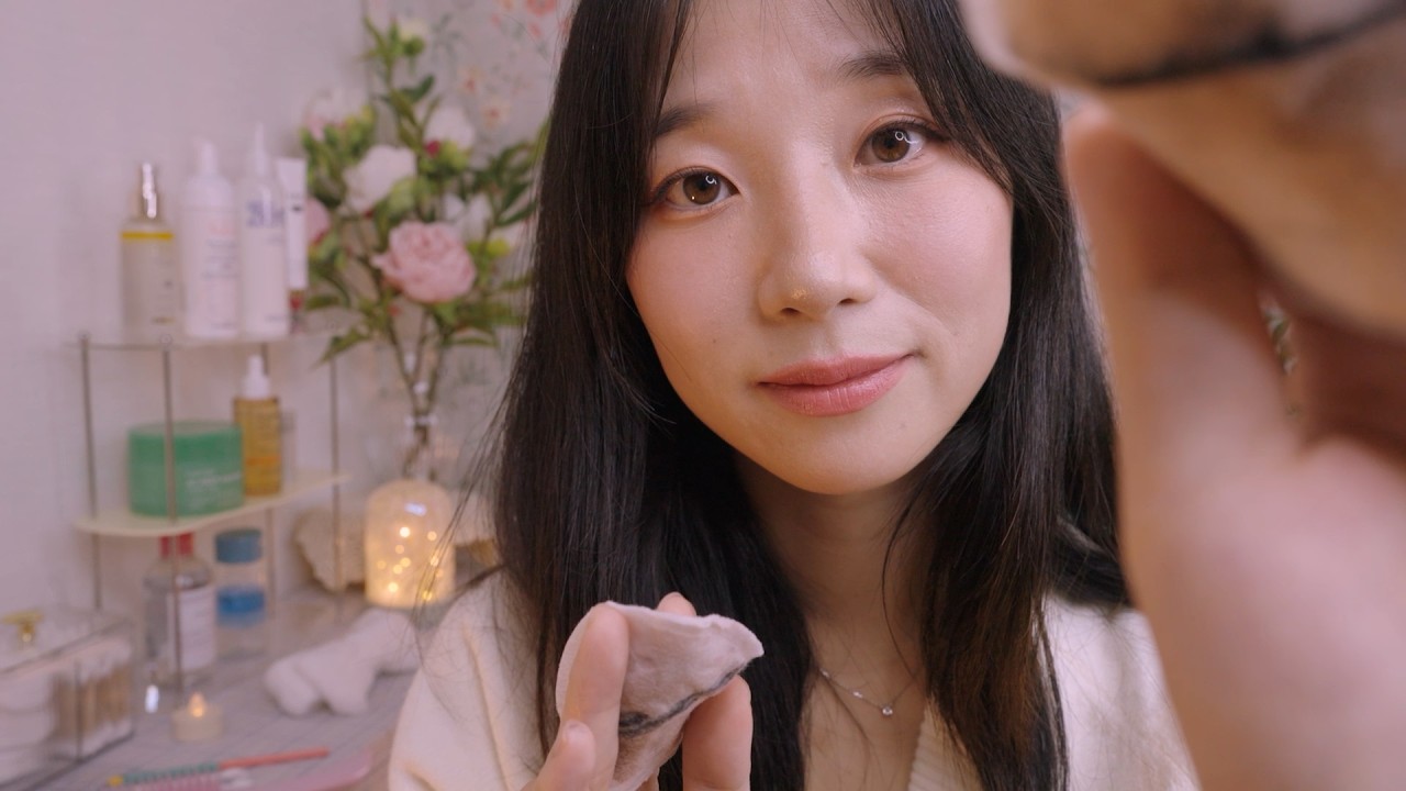 Realistic Makeup Removal & Skincare for Deep Sleep🫧✨ ASMR
