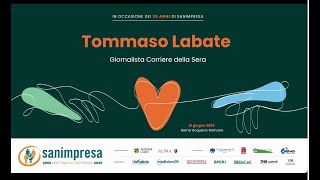 Tommaso Labate apre il ventennale di Sanimpresa | Saluto e riflessioni