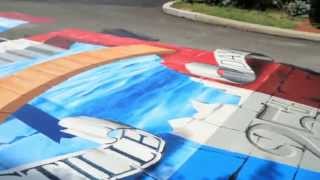 preview picture of video 'City of Montgomery Bastille Day Festival 3D Street Mural'