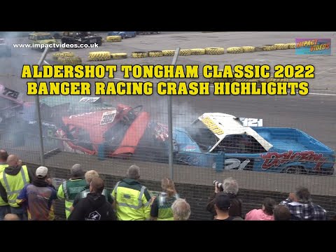 Aldershot Unlimited Banger Racing Crash Highlights Tongham Classic 2022