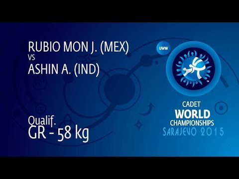 Qual. GR - 58 kg: A. ASHIN (IND) df. J. RUBIO MON (MEX), 5-4