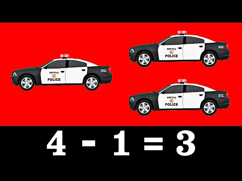 Street Vehicle Math - Lesson 2: Subtraction - Organic Learning for Kids